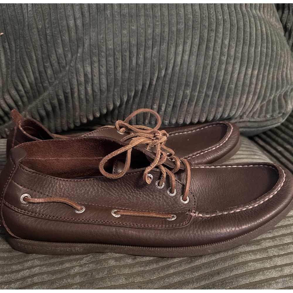 Sperry Top-Sider Brown Leather Lace-Up Chukka Boots Classic Casual Coastal Prep